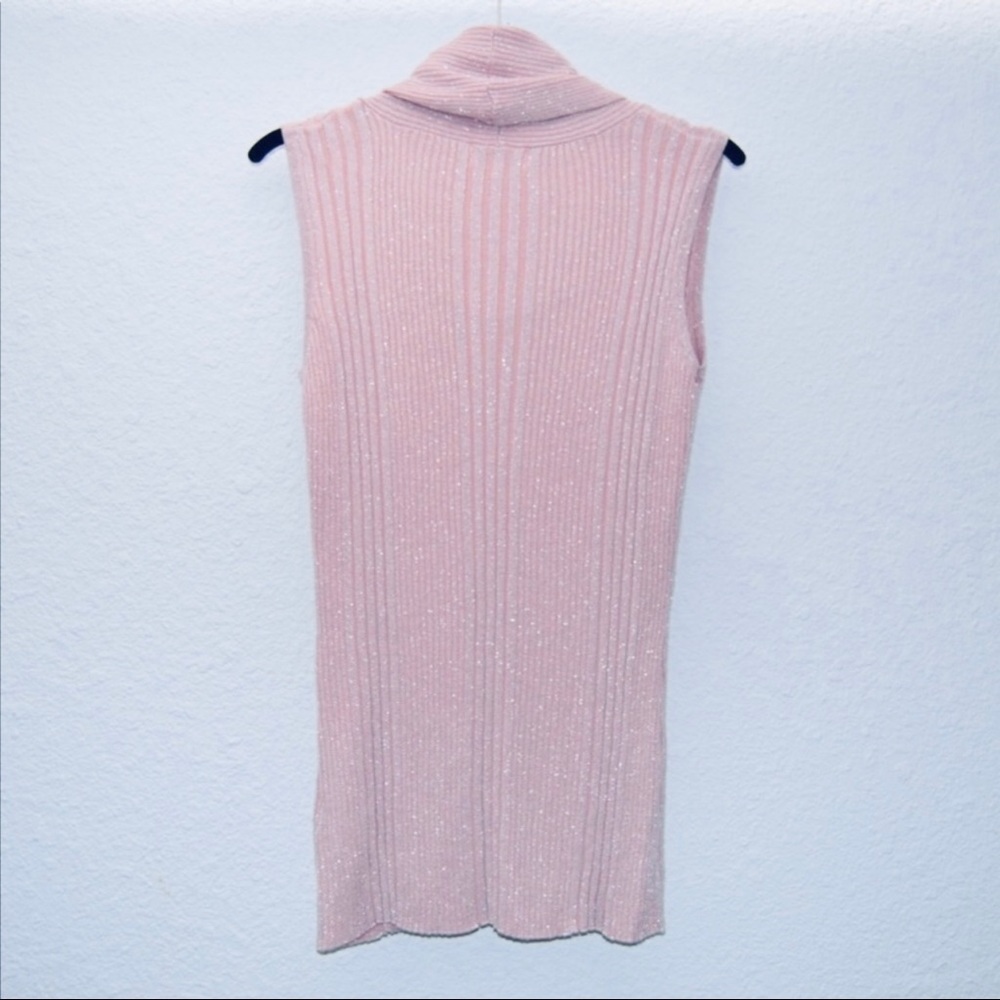 Joseph A. Pink Shimmer L Sleeveless Knit Top - Picture 5 of 5